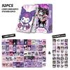 Same-day Shipping Sanrio Photocard Goods LOMO Illustration Photocard 60 Pcs + Mini Sticker 32 Pcs, Kuromi Black Photocard 6..., 1 Pc