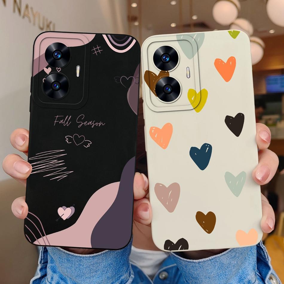 Чехол для телефона OPPO Realme C55 C35 C33 C31 Улучшенная защита камеры Жидкий силиконовый бампер Чехол для Realme C 55 35 33 31