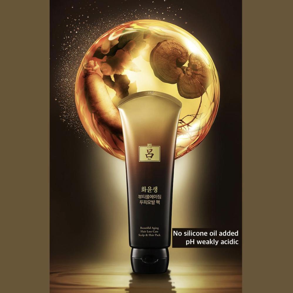 Ryo (Хва Юн-сэн) Шампунь для ухода за выпадением волос Beautiful Aging, 350 мл + Скраб для ухода за выпадением волос Beautiful Aging, 230 мл (обновление)