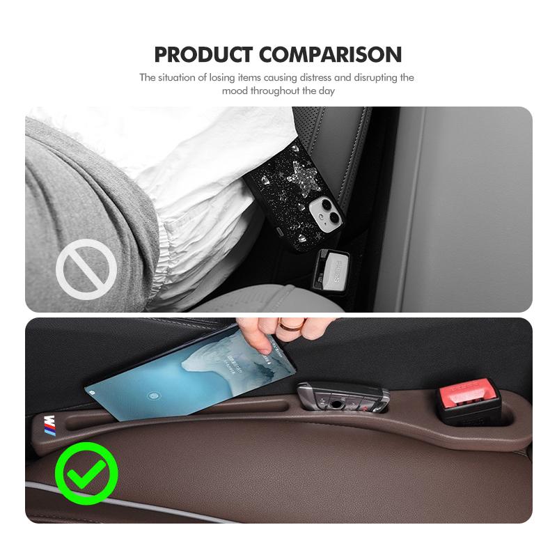 Car Seat Gap Filler Between Seats Console Organizer Decoration For BMW M 1 3 4 5 6 7 Series X1 X3 X4 X5 G20 G38 F48 E36 E39 nlxk36