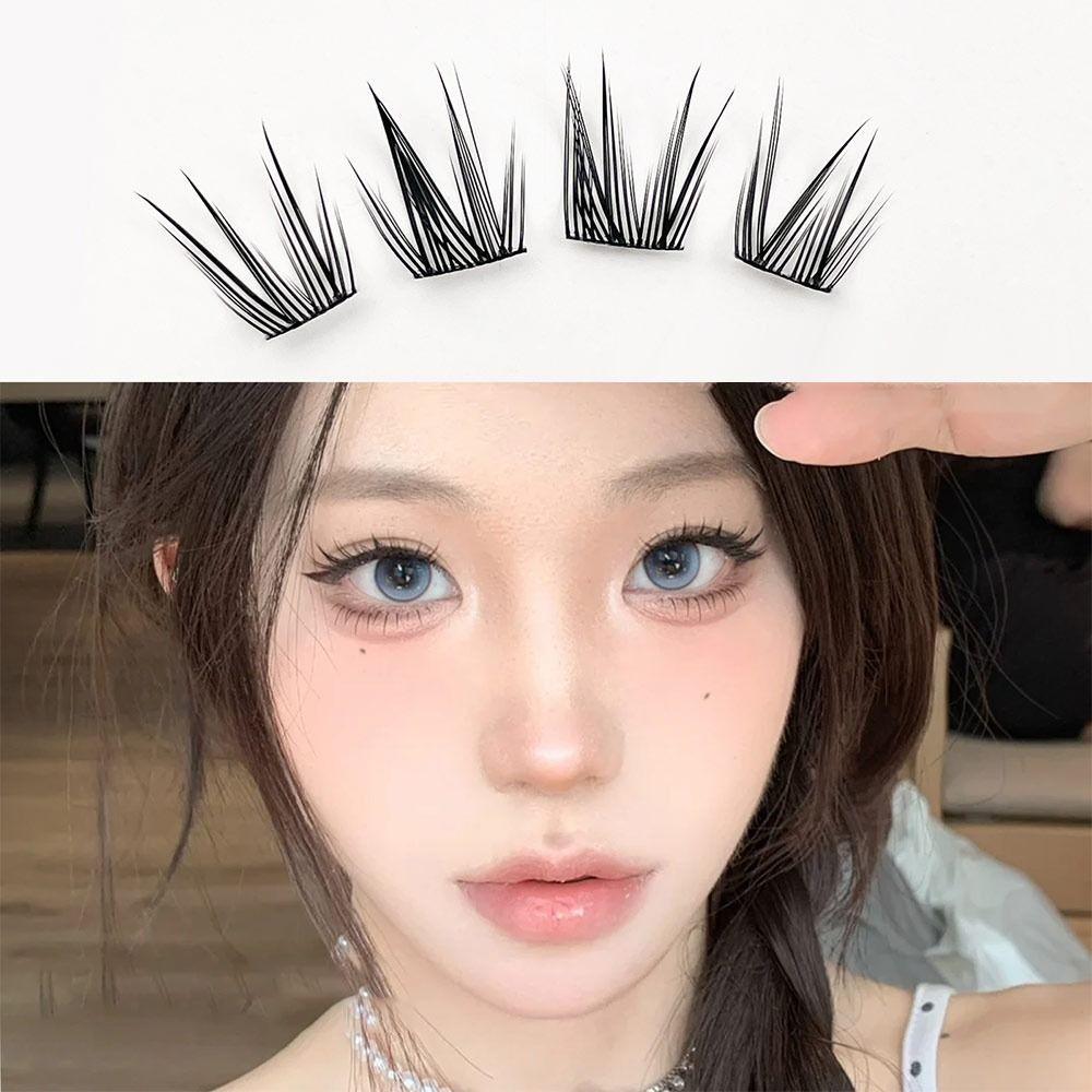 80 шт. Ультратонкие ленточные ресницы без клея в стиле аниме, французские индивидуальные ресницы для женщин