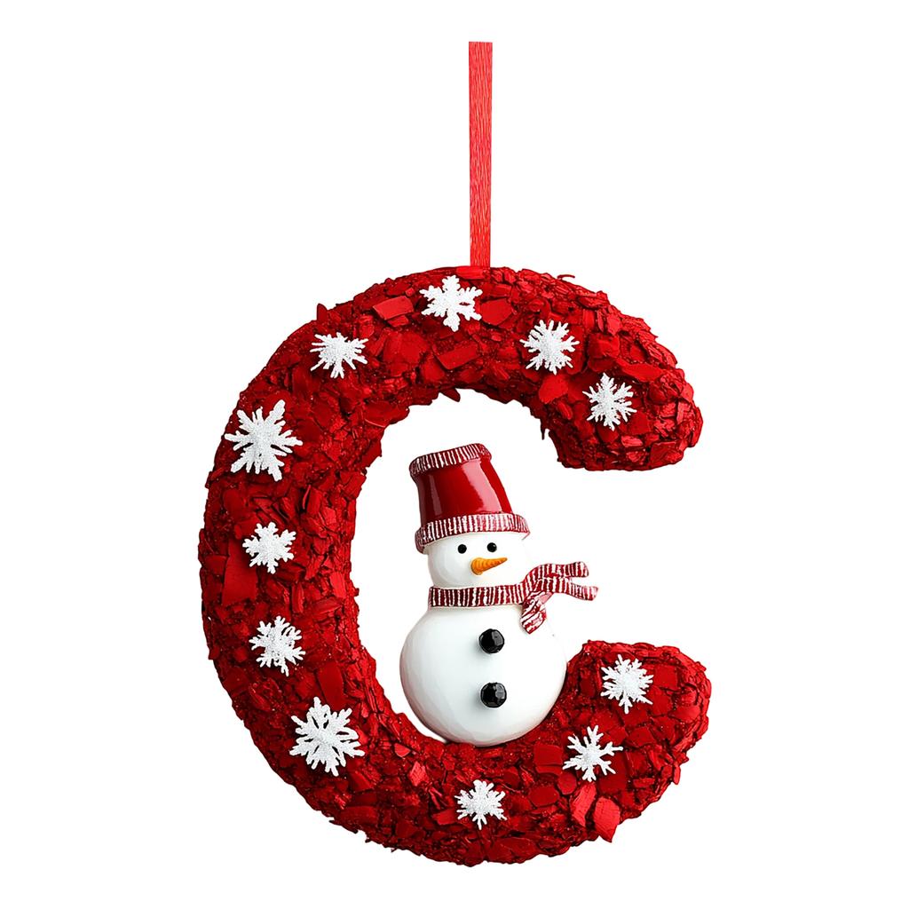 2D 26 Letter Christmas Ornaments Acrylic Flat Christmas Tree Home Decorations Ornaments