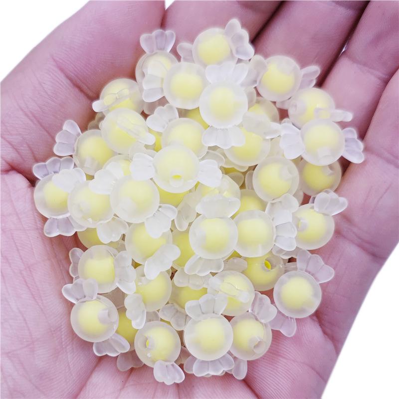 100Pcs 17mm Matte Candy DIY Craft Beads For Jewelry Making Double Layer Pendant Necklace Bracelet Wholesale