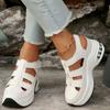 Fashion 2025 Summer New Women's Closed Toe Sandals Platform Outdoor Hollow Wedges Round Toe Sandals Plus Size Casual Comfortable Shoes