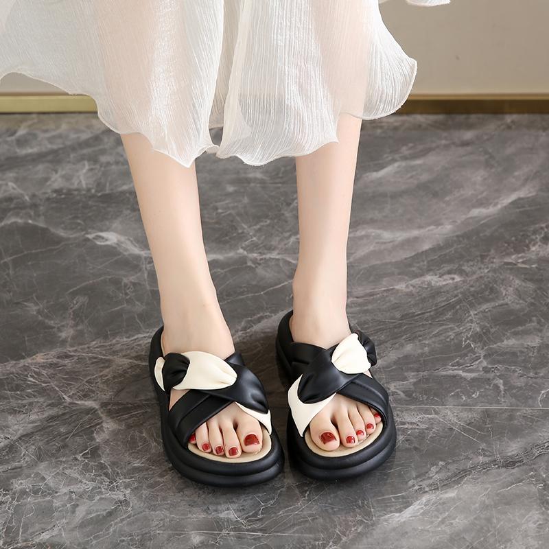 CRLAYDK 2024 женские мягкие кожаные сандалии на платформе пляжные удобные открытые шлепанцы повседневные прогулочные летние туфли для путешествий