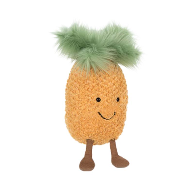 JELLYCAT Серия Еда Фрукты Маленький ананас Компаньон Желтая кукла Плюшевая кукла Высота 25 см
