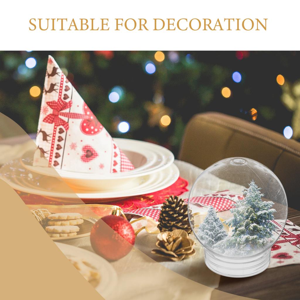 10 шт. Сделай сам Снежный Водяной Прозрачный Пластик Рождественские Поделки Прозрачная Форма-Глобус Для Украшений Начинающих Форма Шара Блестящие Бусины