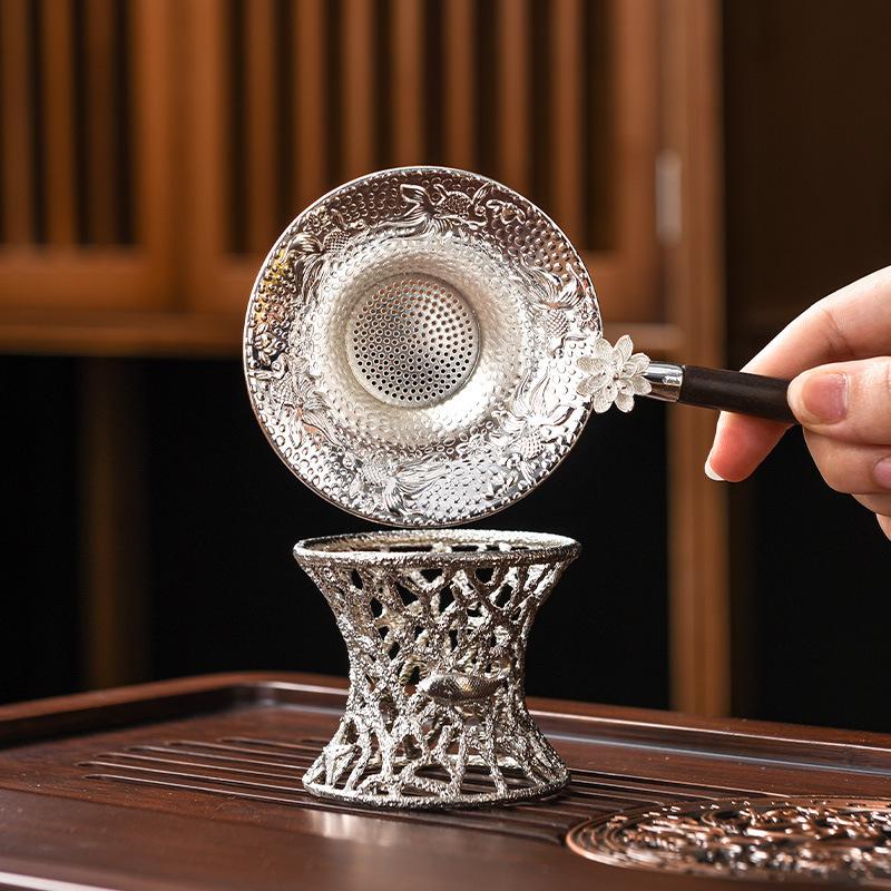 Ситечко для чая, фильтр для чая, чайный набор из сплава, аксессуары для домашнего приготовления чая, воронка для приготовления чая, ложка, сепаратор остатков чая