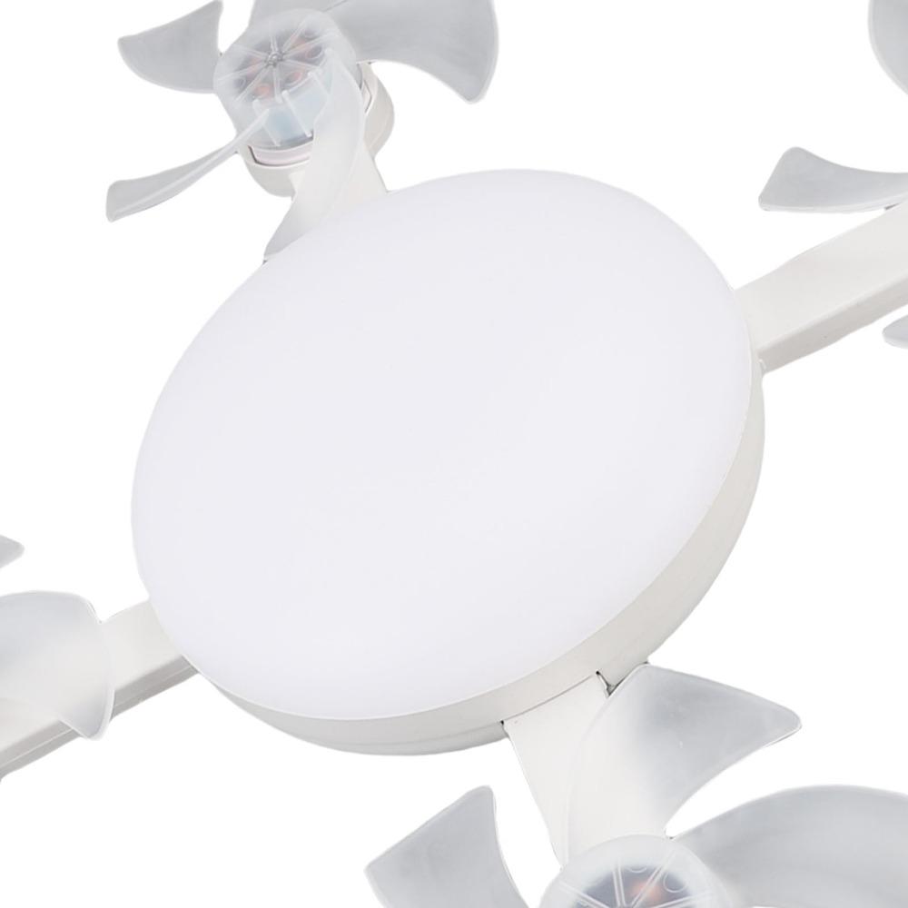 with Remote Control Socket Fan Light 3 Colors Lamp Plug in Ceiling Fan Living Room