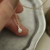 S925 Sterling Silver Pendant Zircon Clavicle Chain Light Luxury Minority Design All-Match Necklace