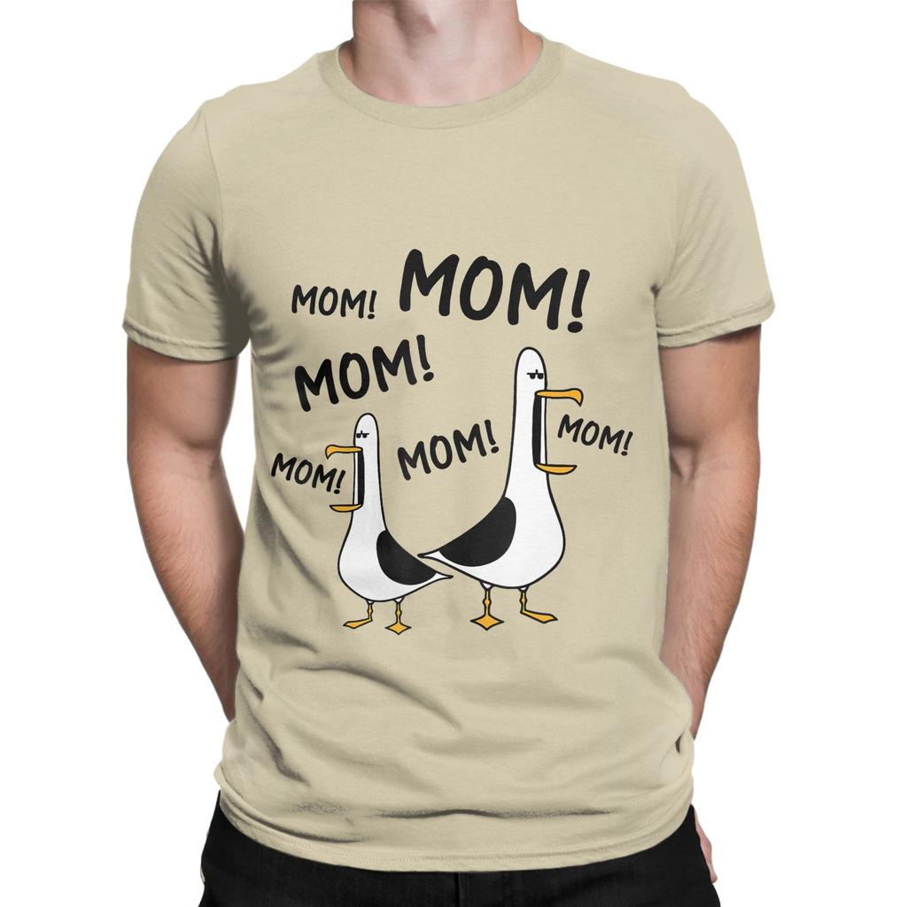 Mom Seagull Funny Mama Seagulls Mothers Day T Shirts Unisexs Cotton Funny Tshirts O Neck Tee Shirt Short Sleeve Tops Plus Size