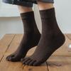 1/5 пары шерстяных коротких носков с пальцами, зимние мужские, мягкие, эластичные, прочные, деловые, впитывающие пот, толстые, теплые, 5-пальцевые носки