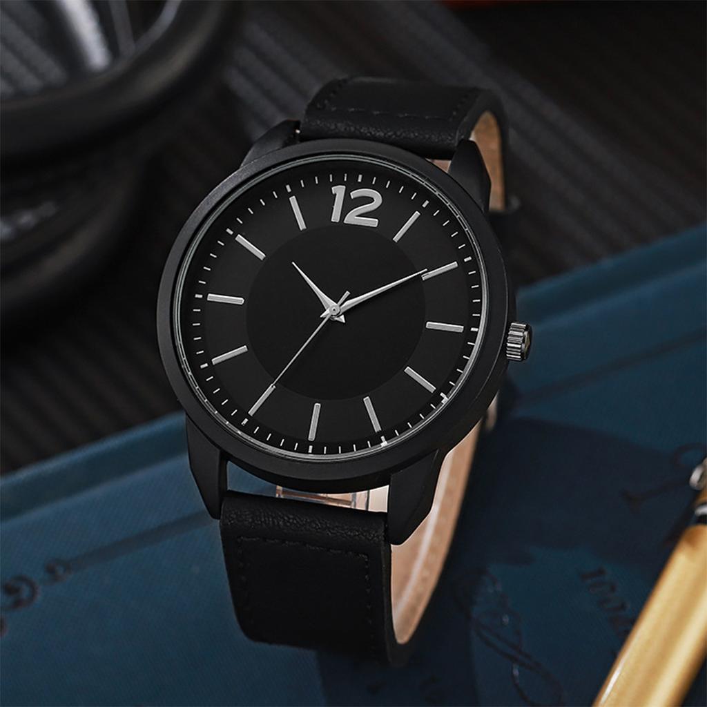 1pc-Quartz Watch Circular Surface Simple and Stylish Business Casual Watch (Box Not Included)