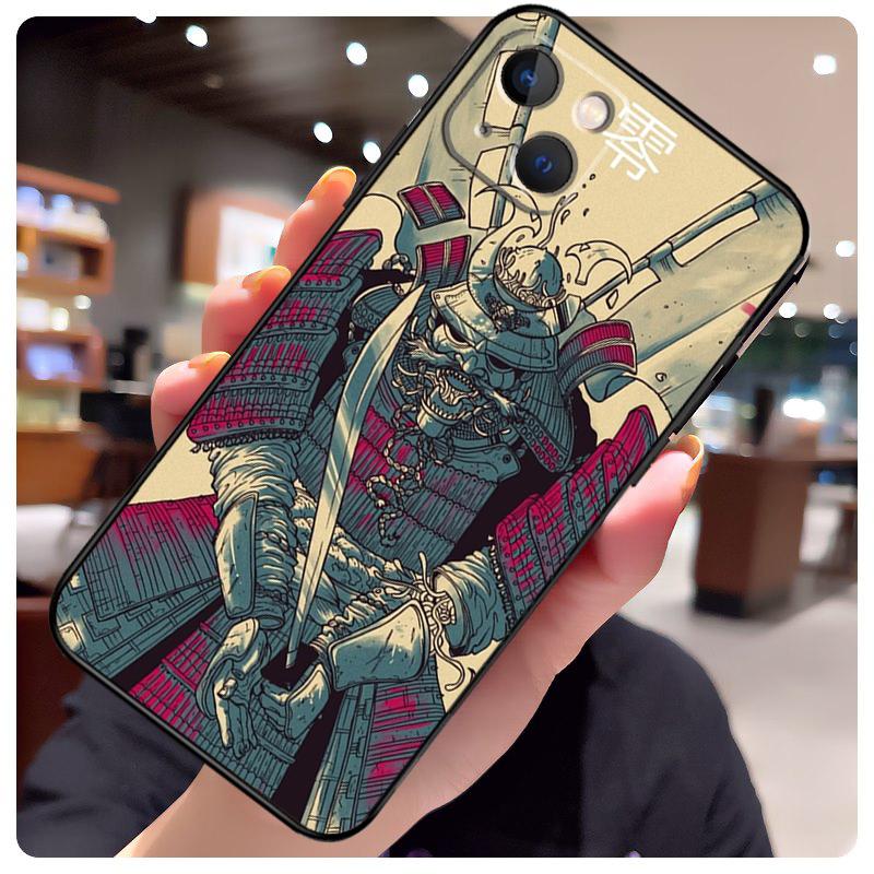 Чехол-маска самурая-демона для iPhone 17 Pro Max 15 14 13 11 12 16 Pro Max mini 15 16 Plus 16e 17 Air Чехол для телефона