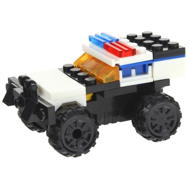 4in1 Construction Blocks Police Car Robot Plane Set of 4
