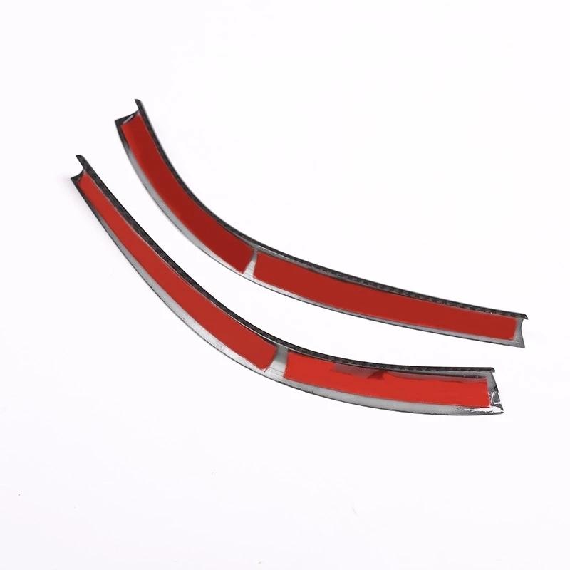 2 шт., хромированная накладка на панель центральной консоли из углеродного волокна, украшение для Mercedes Benz A/GLA/CLA Class 200 220 260 W176