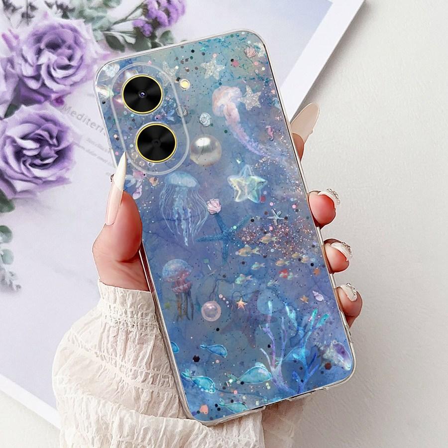 Чехол для телефона Xiaomi Poco C71 2025 Роскошная Расписная Задняя Крышка ТПУ Capa Мягкий Силикон Fundas для Xiaomi PocoC71 Защитный Чехол