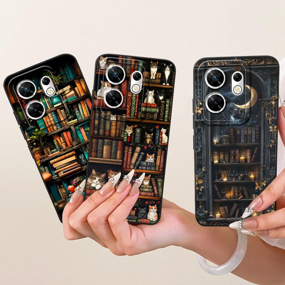 Модный чехол с рисунком для Infinix Zero 30 4G 5G Zero X Neo X Pro, мягкий матовый силиконовый чехол с узором из бантиков, мультяшный кот