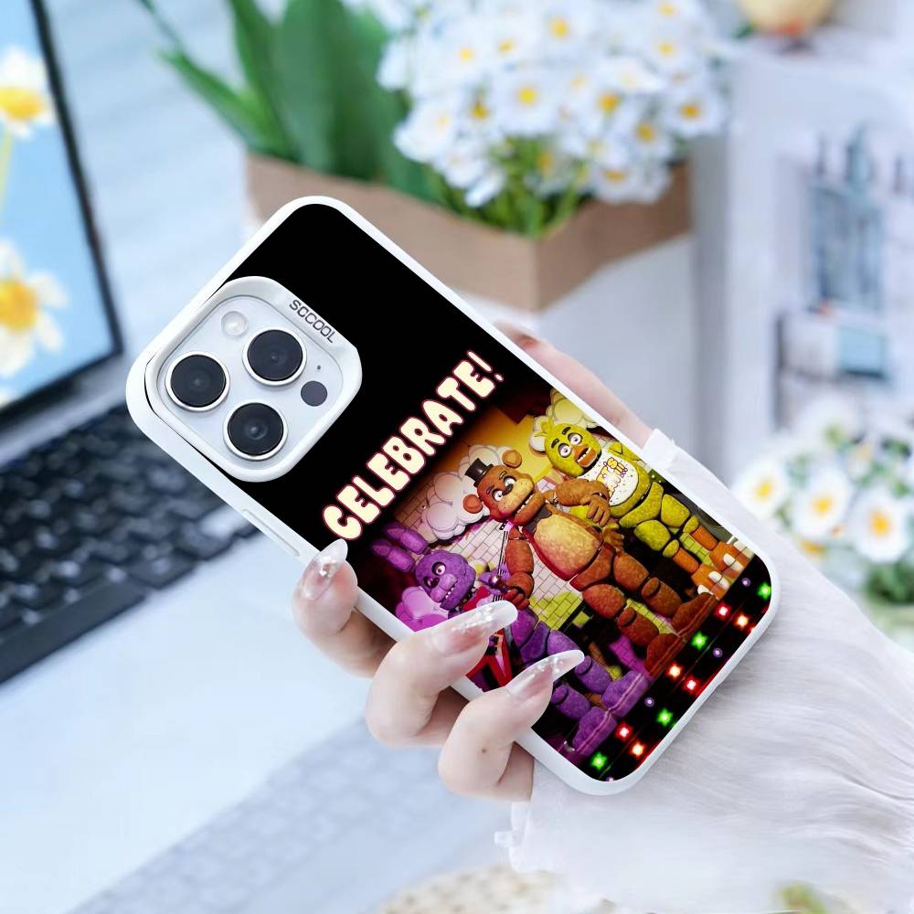 Чехол для телефона Five Nights at Freddy's для iPhone 16,15,14,13,12,17,Pro,MAX белый Матовый Ударопрочный Чехол