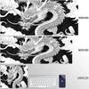 Japanese Dragon Mouse Pad Black Extra Large Nonslip Table Mat Office Computer Keyboard Gaming Mousepad Rubber Mat Gamer Mausepad
