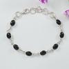 Natural Black Onyx Bracelet, Handmade Bracelet for Women, 925 Sterling Silver Bracelet, Wedding Bracelet, Black Gemstone