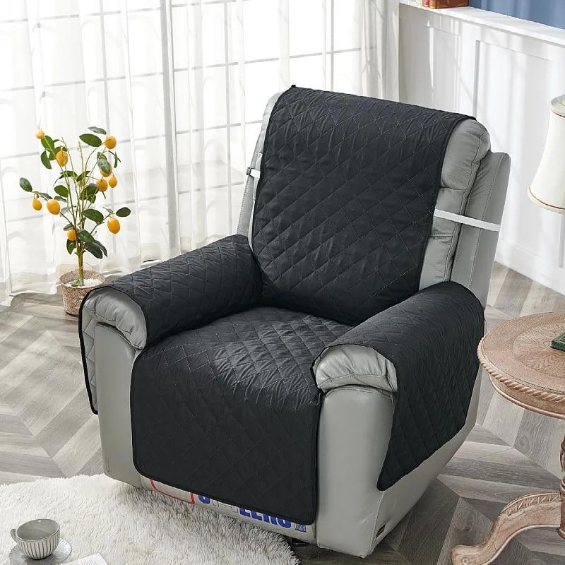 Anti-Dirty Recliner Sofa Cover for Dogs Pets Kid Non-Slip Single Couch Slipcovers Solid Single Armchair Sofa Furniture Protector