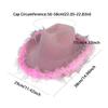 Plush Brim Cowboy Bucket Hat Pink Silver Panama Hat New Fisherman Cap  for Camping Hiking