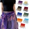1Pc Belt Jewelry Decoration Hip Towel Stage Wear Mesh Hip Towel Fashion Sequin Tassel Belt Dance Accessories Sequin Belt