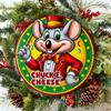 Round Metal Sign of Chuck E. Cheese, Durable Aluminum Art.Perfect for Home, Office.A Fine Gift for Coffee Shop, All Environments