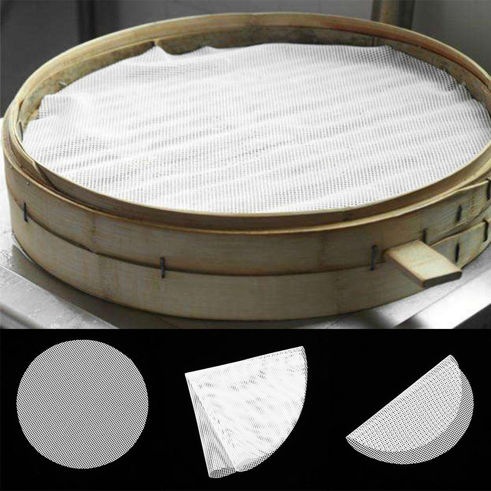 White Non-Stick Kitchen Accessories Silicone Mat Dim Sum Paper Steamer Pad Cooking Tools