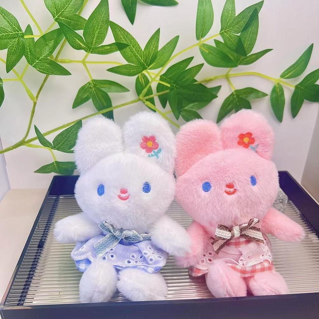 Lovely Cartoon Rabbit Plush Toy Keychain Delightful Bunny Accessory For Handbags