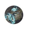 Round PVC Heat-Resistant Table Mat With Zen-Inspired Print New Chinese Style Dining Coaster Home Restaurant Use
