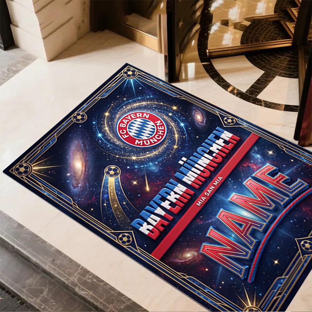 Bayern Munich Galaxy Jersey Floor Mat Design for Foyer Decorate room Dormitory Outdoor Antislip Carpet Anime Office Decor Birthday/Christmas Gift