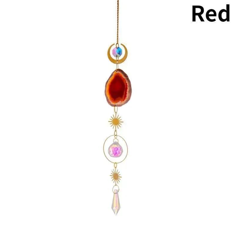 Suncatcher Crystal Sun and Moon Crystals Prism Rainbow Sun Catcher Garden Decoration Hanging Window Patio Ornament