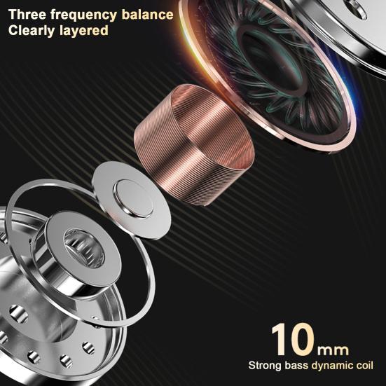 Проводная гарнитура Стерео объемный звук Внутриканальные наушники с шумоподавлением Быстродействующие игровые наушники 3,5 мм Комплект поставки телефона