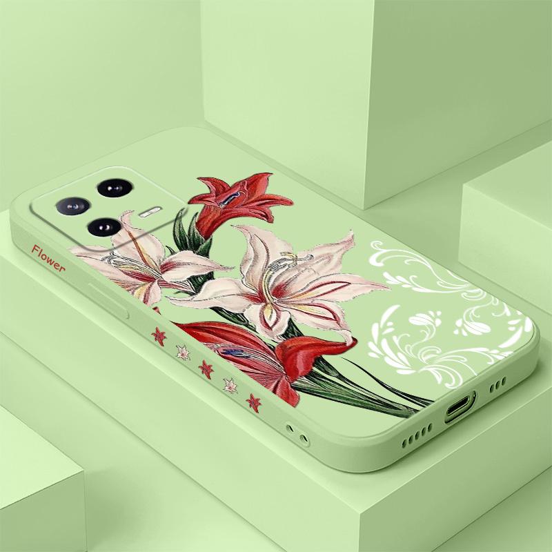 Соблазнительный Цветочный Чехол Для Телефона Для Xiaomi Mi 15 14 14T 13 13T 12 12X 12T 12S 11 11T 10 10T 9 9T Pro Lite Жидкий Силиконовый Чехол
