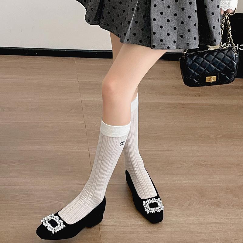 Модный дизайн Кристалл Женские туфли Мэри Джейн Модные туфли на низком толстом каблуке Осенние женские уличные туфли-лодочки