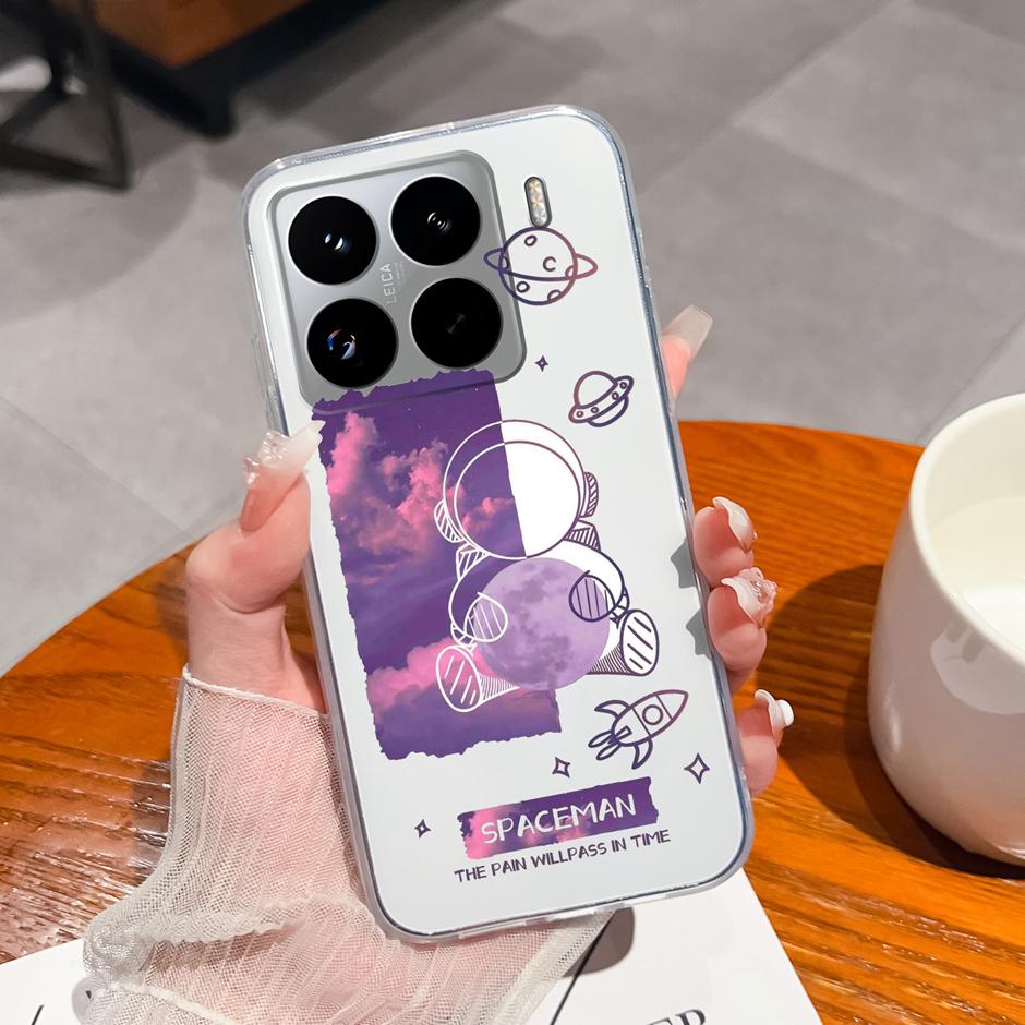 Cute Flower Case For Xiaomi 15 Pro Ultra Clear Soft Silicone Protective Bumper Cover For Xiaomi15Pro 15Ultra Anti Scratch Fundas