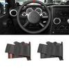 Для Jeep Wrangler (JK) 2007 2008 2009 2010 2011 Ручная прошивка Перфорированная кожа Автомобильный стайлинг Интерьер Накладка на руль