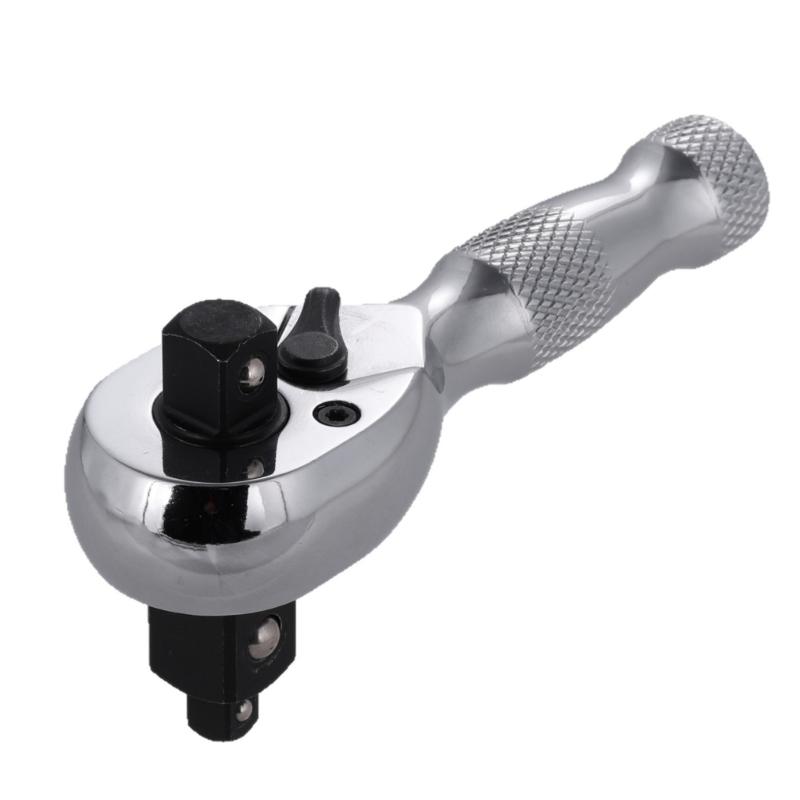 Быстросъемная реверсивная трещотка 1/4", 3/8", 1/2" Приводной трещоточный ключ, Квадратный приводной торцевой ключ с 72 зубьями