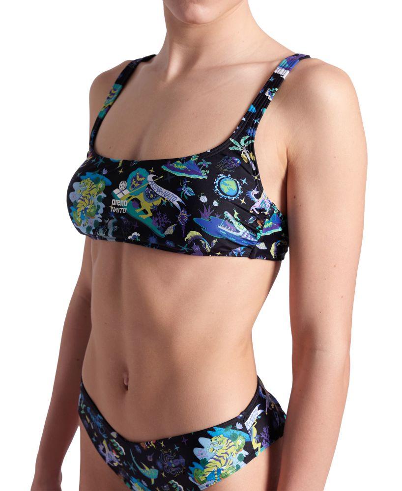 Arena Stroje Pływackie Women's Fun Planet Bikini Bralette Black Multi 007064/550 S