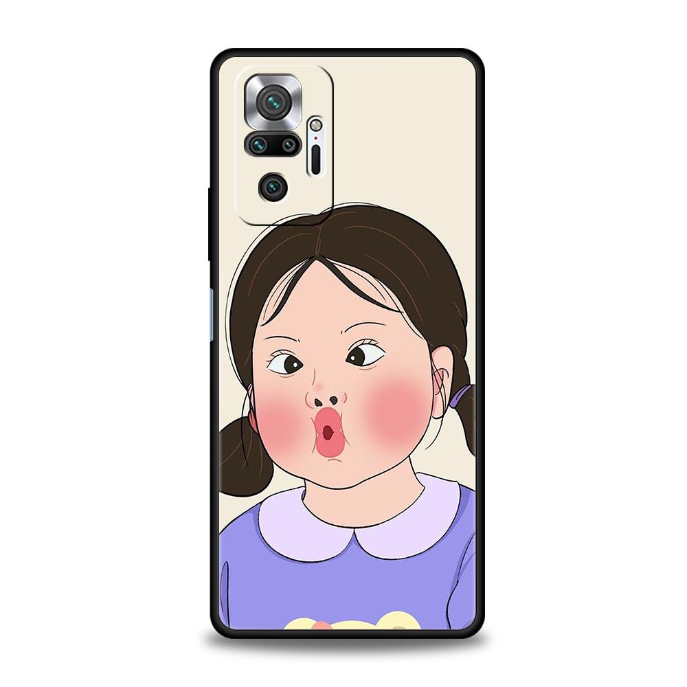 Чехол для телефона для Xiaomi Redmi Note 14 13 12 5G 11 10 Pro Plus 4G 9S 9 14C 13C 12C 10C 9C 9A, чехол, мультяшный, смешной, мальчик, девочка, пара