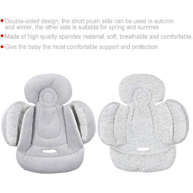 Подушка для детского сиденья, плюшевая дышащая портативная двусторонняя подушка для детского сиденья автомобиля, для ребенка для автомобильной коляски