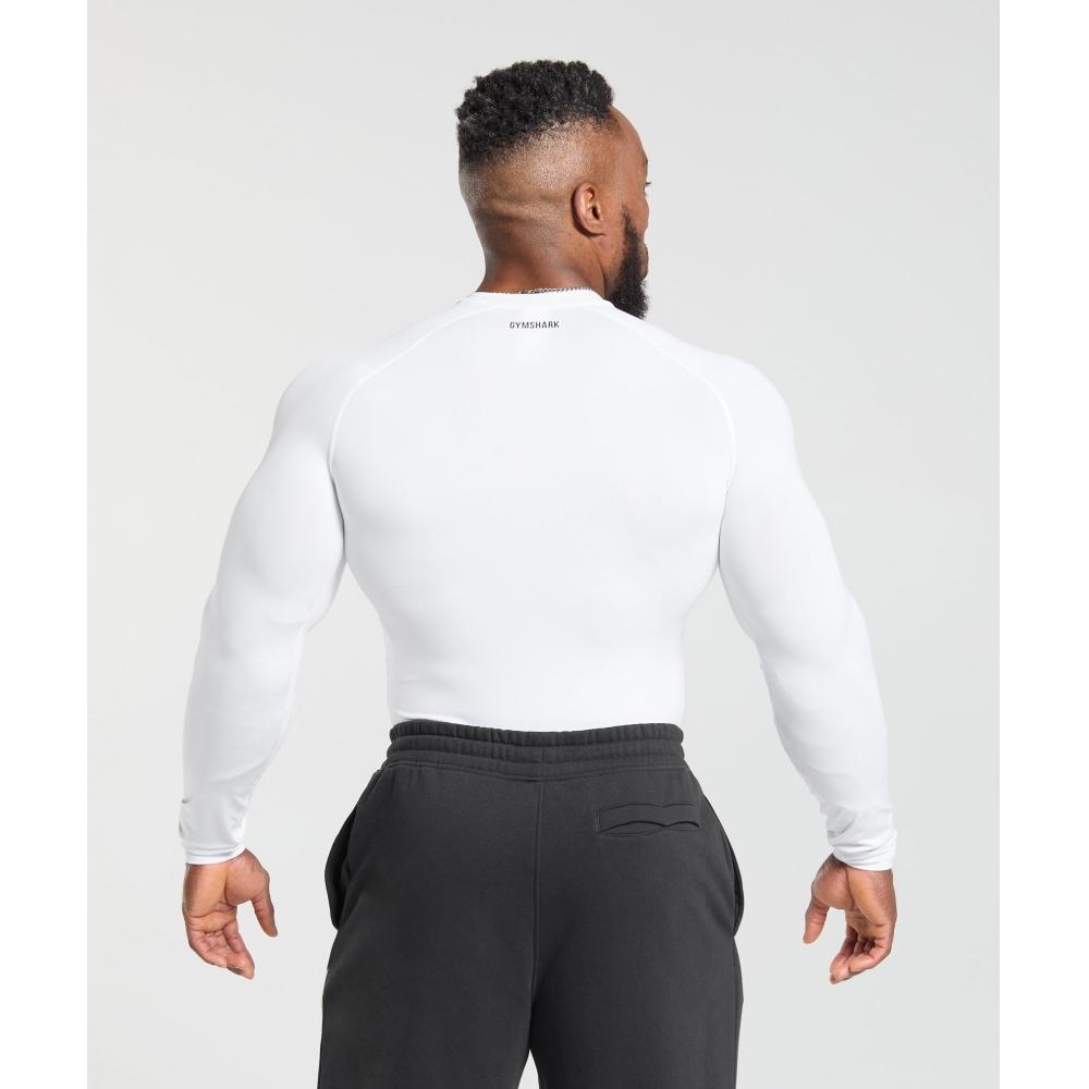 Gymshark Футболка с длинным рукавом Element Baselayer белая A2b5m Wb57