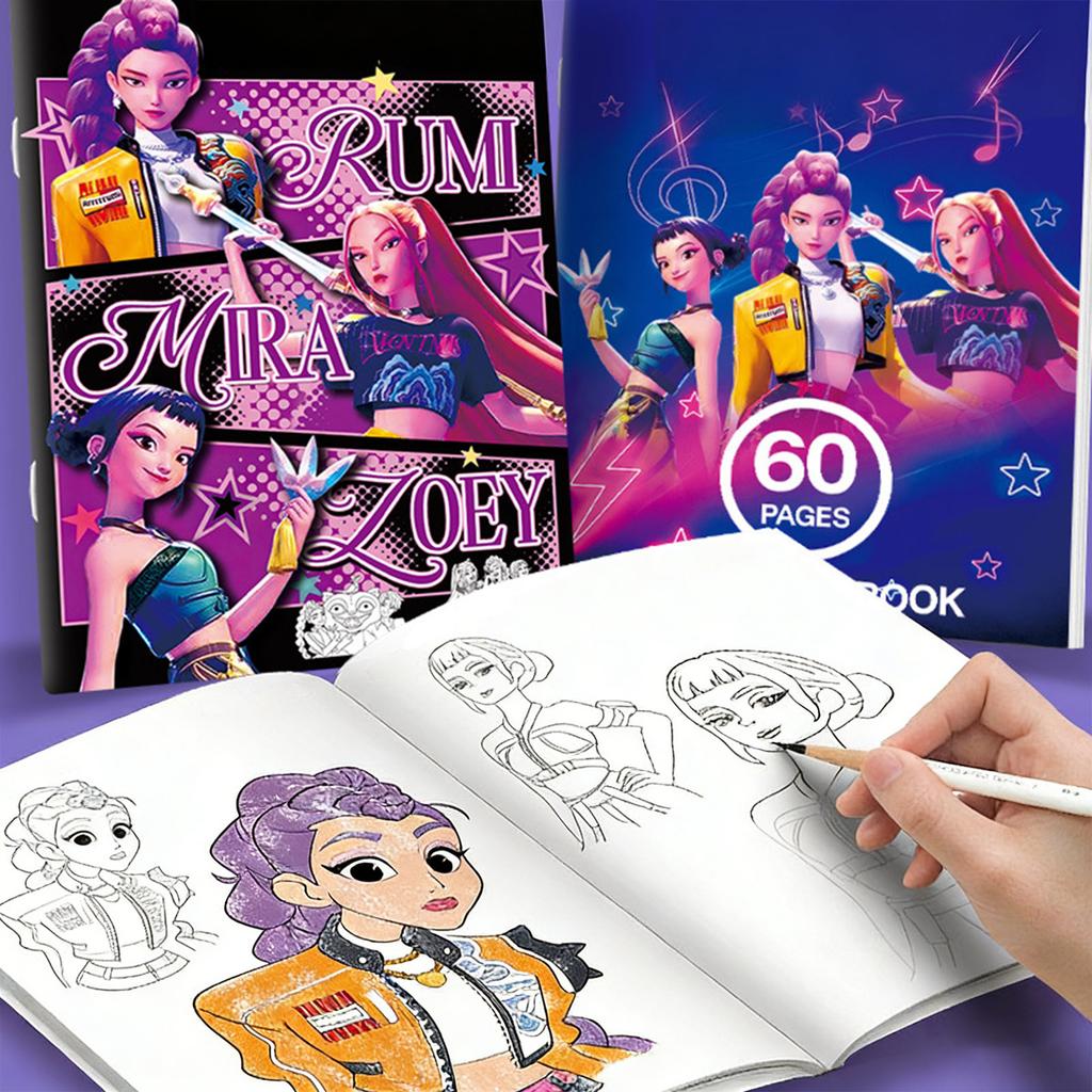 Книги для рисования, раскраски, детские иллюстрированные книги и раскраски на тему аниме.