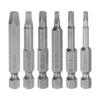 SQ1/SQ2/SQ2.7/SQ3/SQ4/SQ5 Square Screwdriver Bits, 1/4" Hex Shank, 2" Length, Magnetic, Security Screwdriver Power Tool