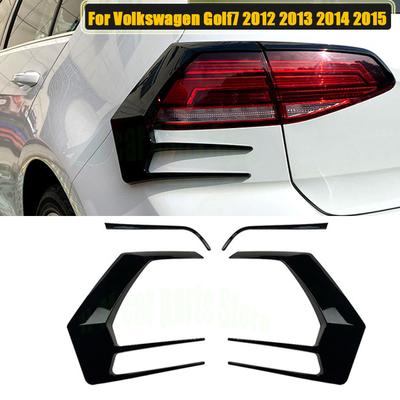 Для Volkswagen VW Golf 7 R400 2012 2013 2014 2015 задний бампер, боковое вентиляционное отверстие, накладка, наклейка, глянцевый черный автомобиль
