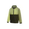 Li Ning Solid Color Half Zip Hooded Pullover Long Sleeve Windbreaker Jacket Men Jackets Green AFDT545-5