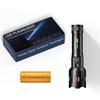 New White Laser Long Range Flashlight Type-C Charging Digital Display Fluorescent Bar Tail Hammer Zoom Flashlight Telescopic Flashlight