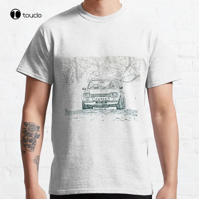 Mk1 Escort Escortmk1 Rally Rallycar Car Race Racecar Racing Escort Rally Classic Tshirt Cotton Tee Shirt Unisex Cotton